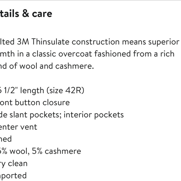 Hart Schaffner Marx Wool & Cashmere Overcoat - Picture 2 of 9